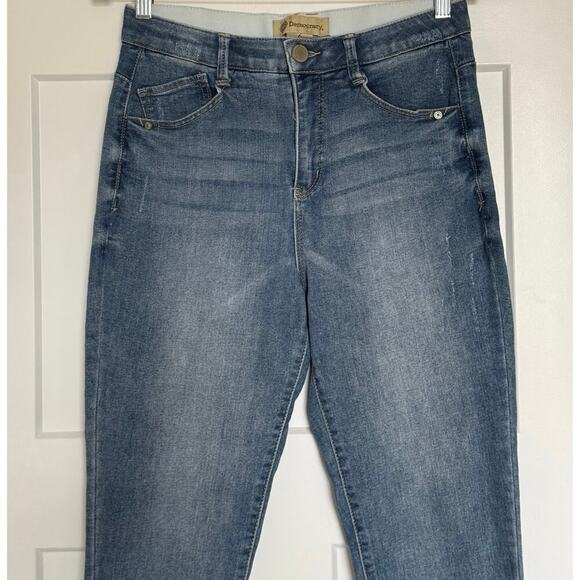 Democracy Ab Technology Jeans Size 6 Womens Skinny Raw Hem Denim Stretch - Picture 3 of 8